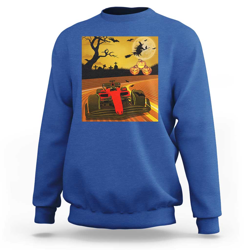 Vintage Race Car Halloween Pumpkin Retro Racing Sweatshirt - Wonder Print Shop