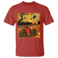 Vintage Race Car Halloween Pumpkin Retro Racing T Shirt - Wonder Print Shop