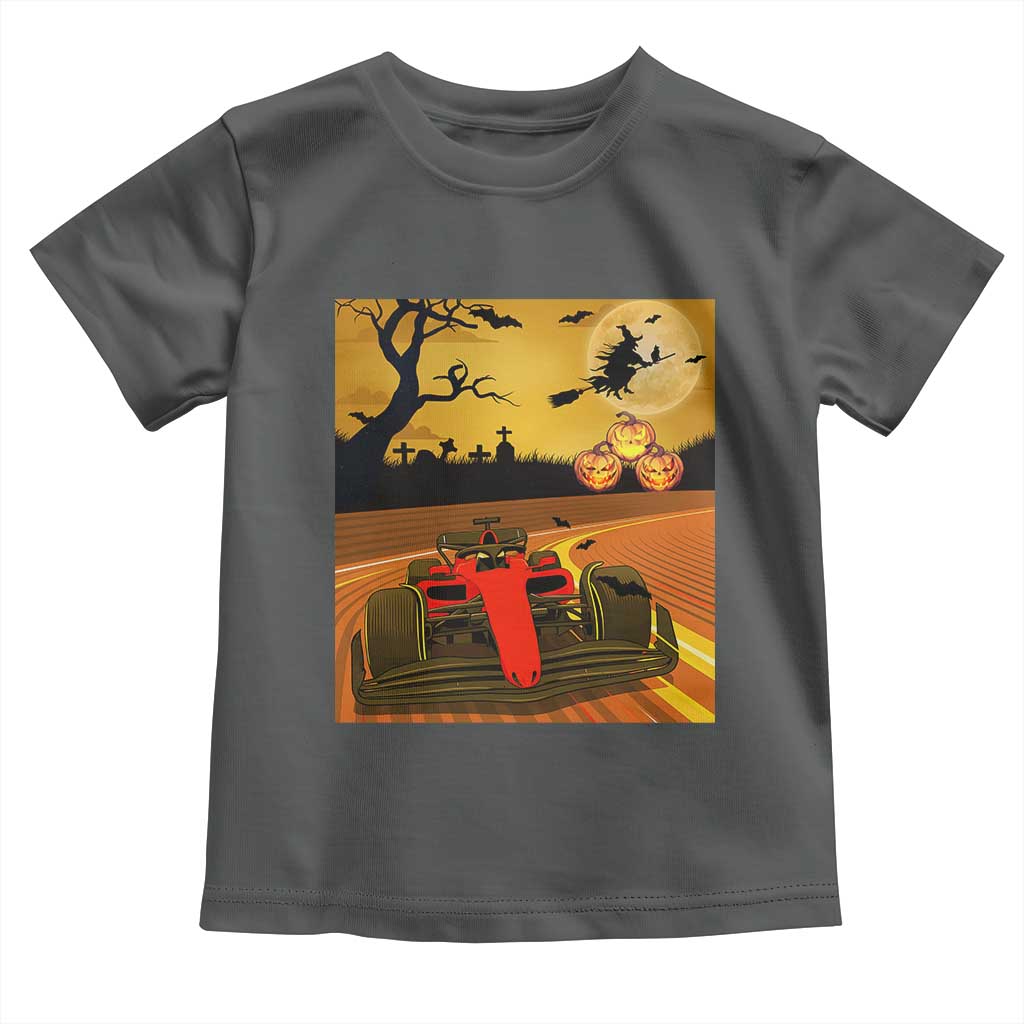 Vintage Race Car Halloween Pumpkin Retro Racing Toddler T Shirt - Wonder Print Shop