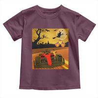 Vintage Race Car Halloween Pumpkin Retro Racing Toddler T Shirt - Wonder Print Shop