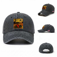 Vintage Race Car Halloween Pumpkin Retro Racing Washed Cotton Baseball Cap