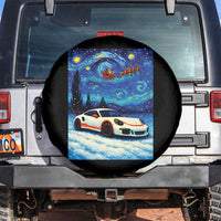 Racing Sports Car Spare Tire Cover Starry Night Racing Silhouette - Wonder Print Shop