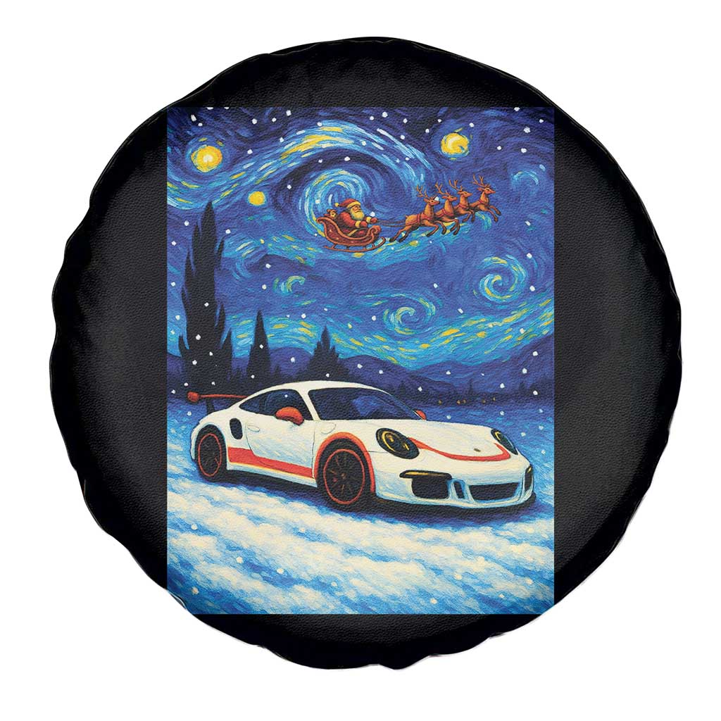 Racing Sports Car Spare Tire Cover Starry Night Racing Silhouette - Wonder Print Shop