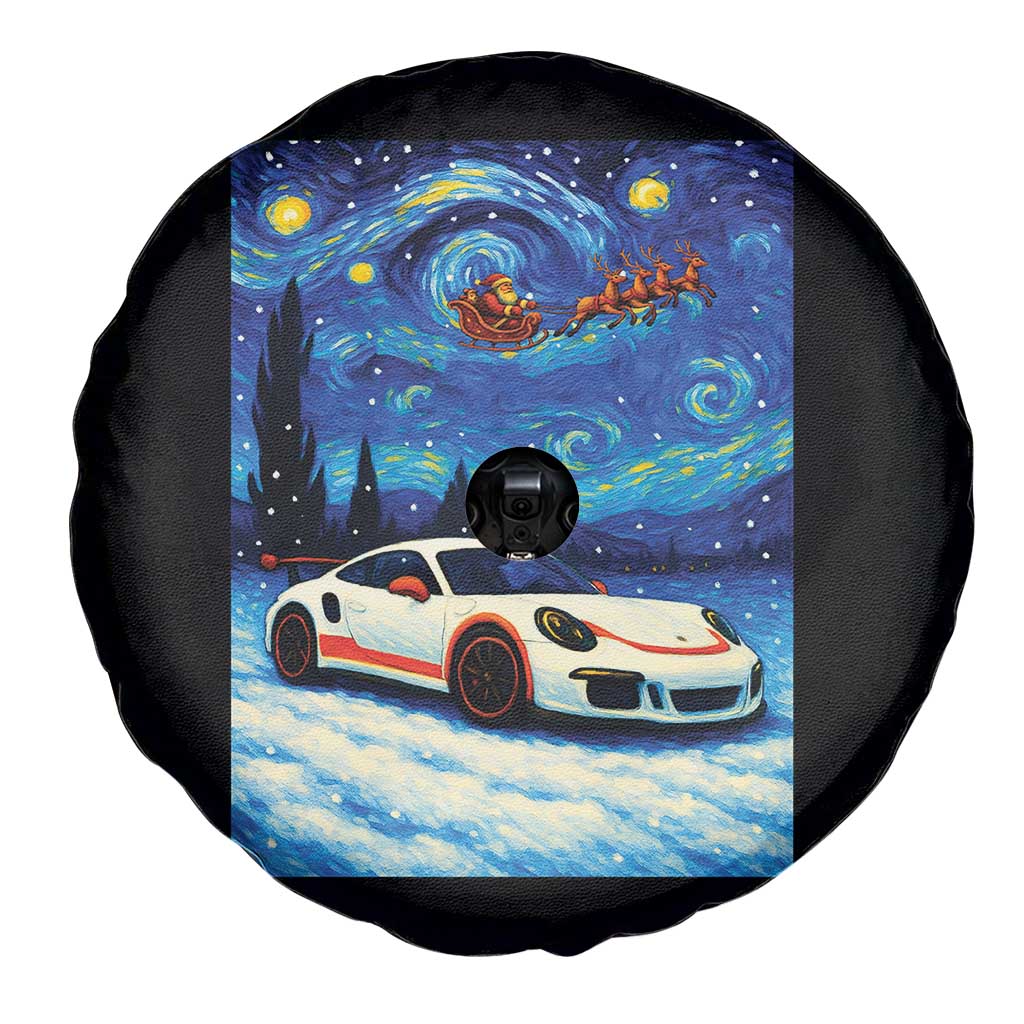 Racing Sports Car Spare Tire Cover Starry Night Racing Silhouette - Wonder Print Shop