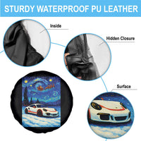 Racing Sports Car Spare Tire Cover Starry Night Racing Silhouette - Wonder Print Shop