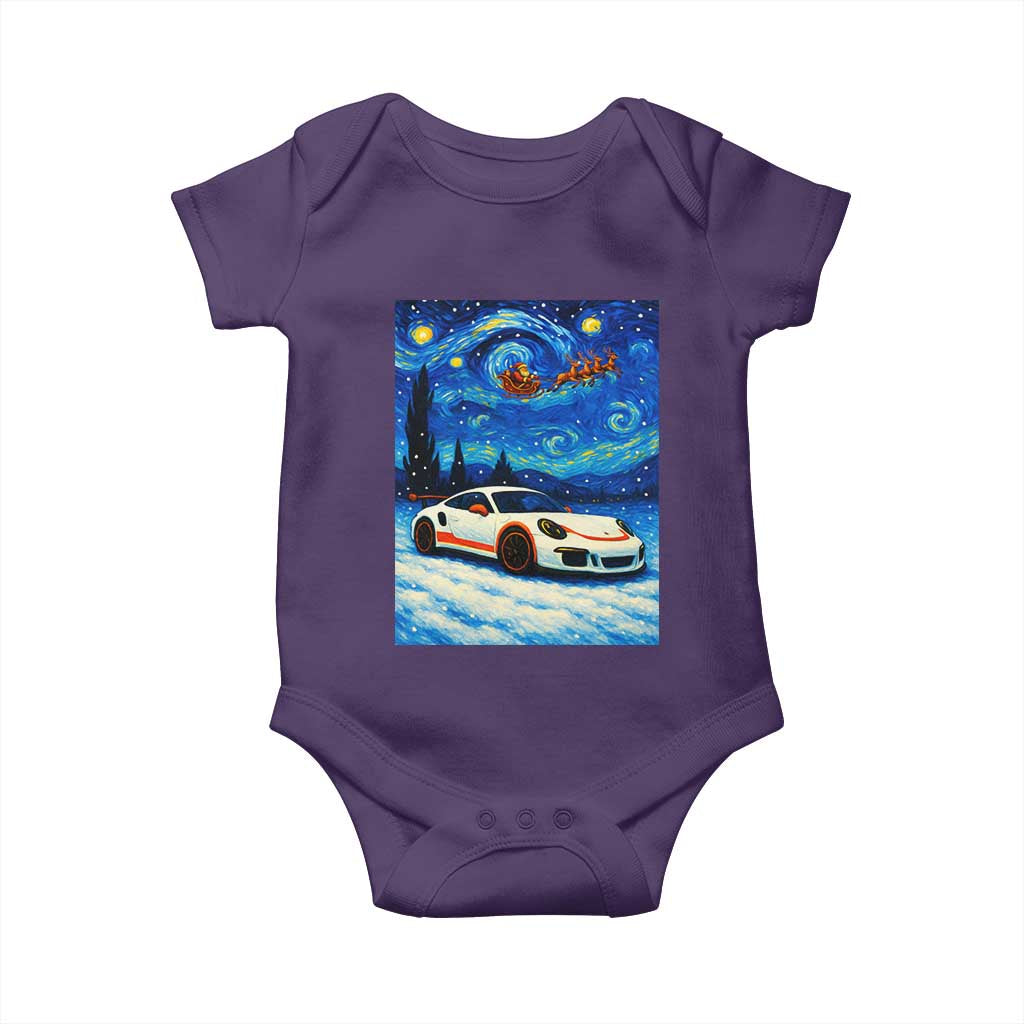 Racing Sports Car Baby Onesie Porsche 911 Starry Night Racing Silhouette - Wonder Print Shop