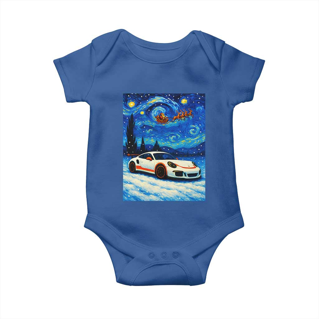 Racing Sports Car Baby Onesie Porsche 911 Starry Night Racing Silhouette - Wonder Print Shop