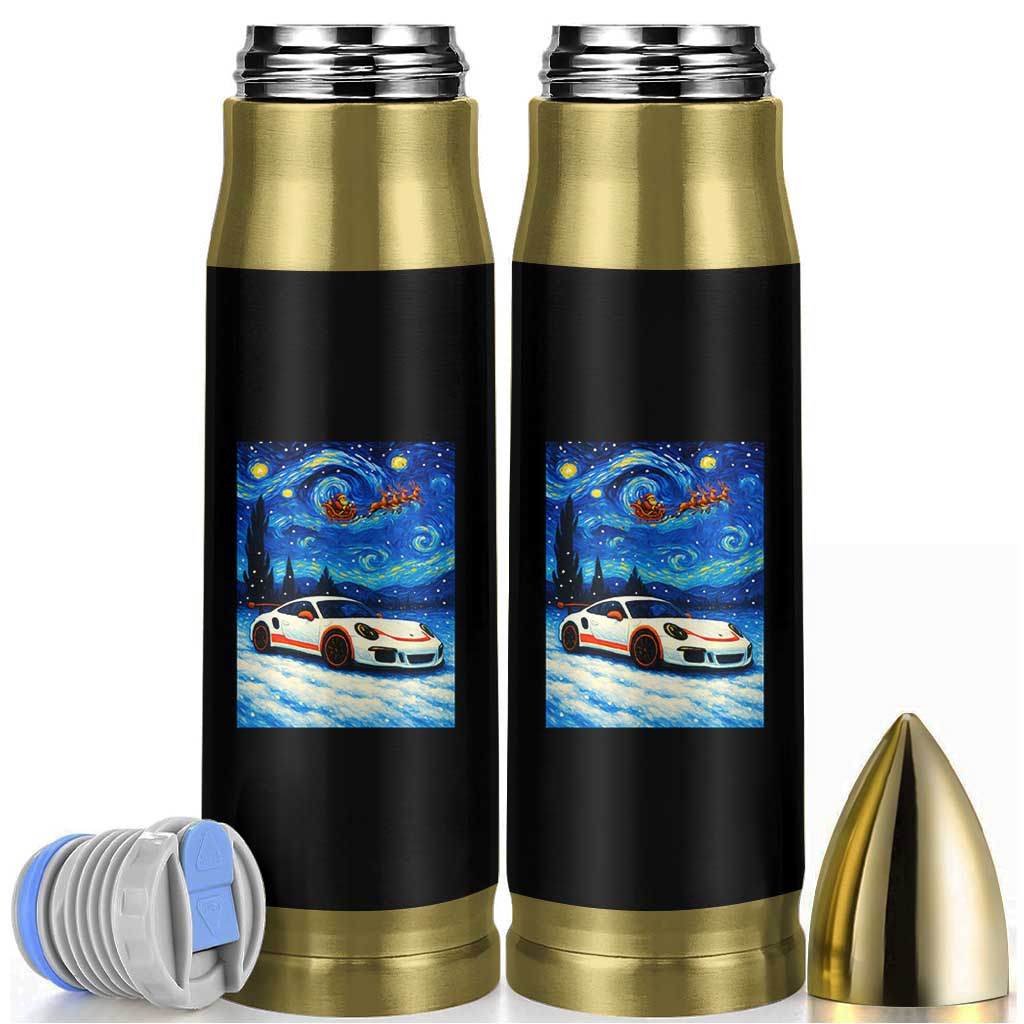 Racing Sports Car Bullet Tumbler Starry Night Racing Silhouette