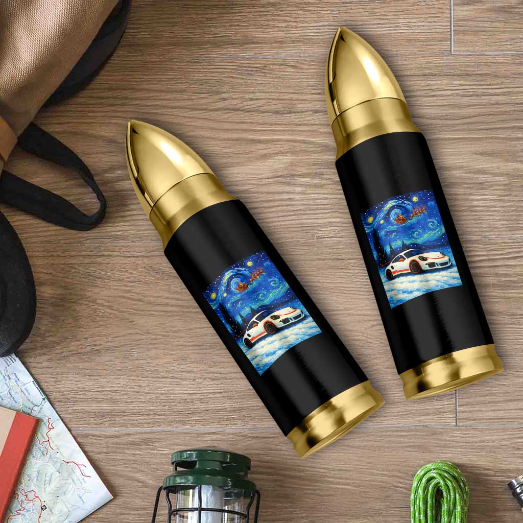 Racing Sports Car Bullet Tumbler Starry Night Racing Silhouette