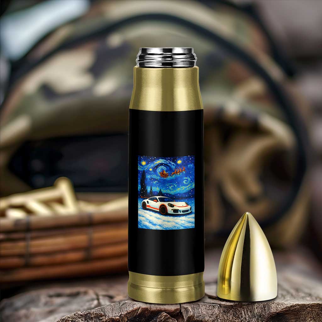 Racing Sports Car Bullet Tumbler Starry Night Racing Silhouette