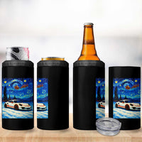 Racing Sports Car 4 in 1 Can Cooler Tumbler Starry Night Racing Silhouette