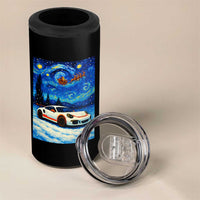 Racing Sports Car 4 in 1 Can Cooler Tumbler Starry Night Racing Silhouette