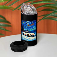 Racing Sports Car 4 in 1 Can Cooler Tumbler Starry Night Racing Silhouette