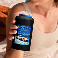 Racing Sports Car 4 in 1 Can Cooler Tumbler Starry Night Racing Silhouette