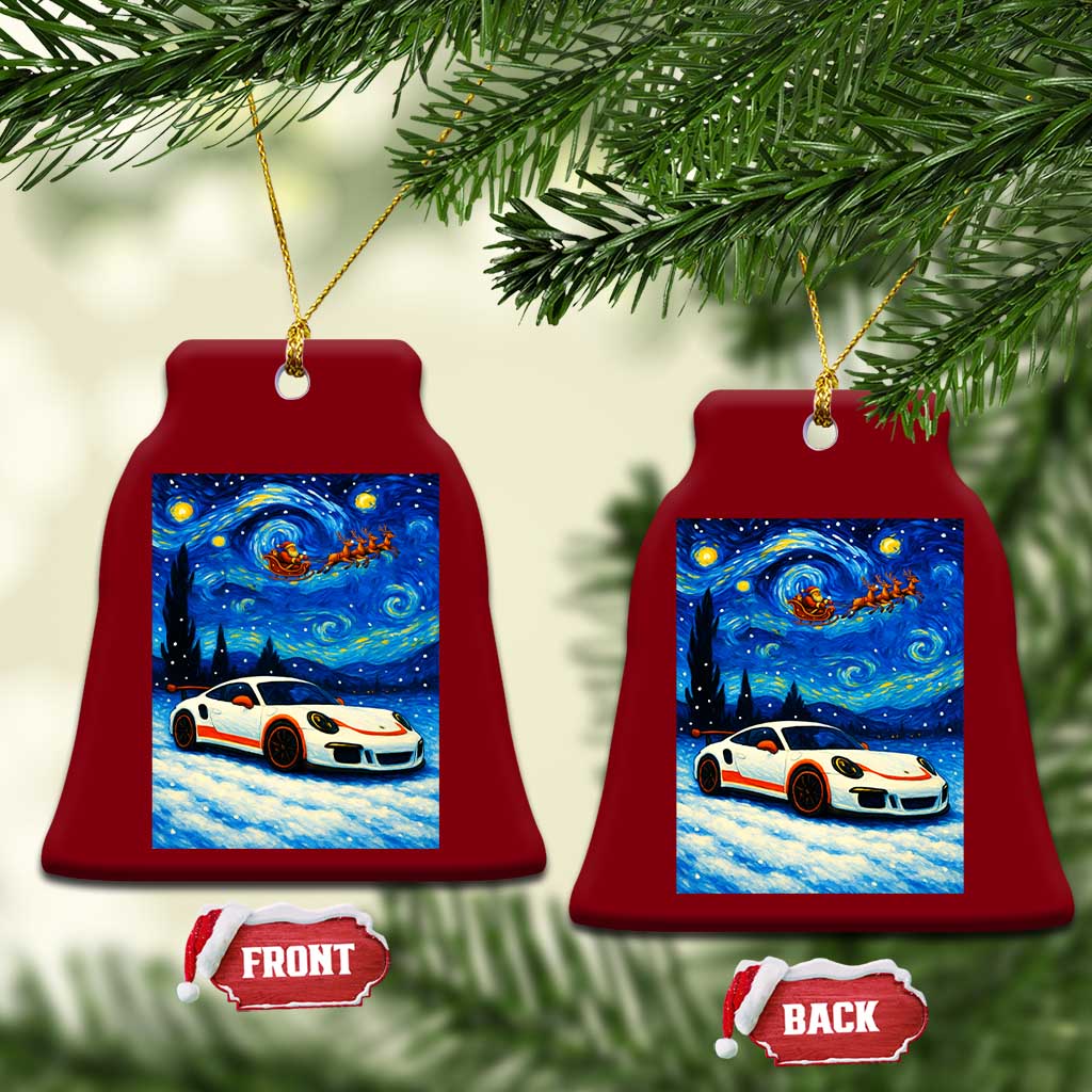 Racing Sports Car Ceramic Ornament Porsche 911 Starry Night Racing Silhouette - Wonder Print Shop