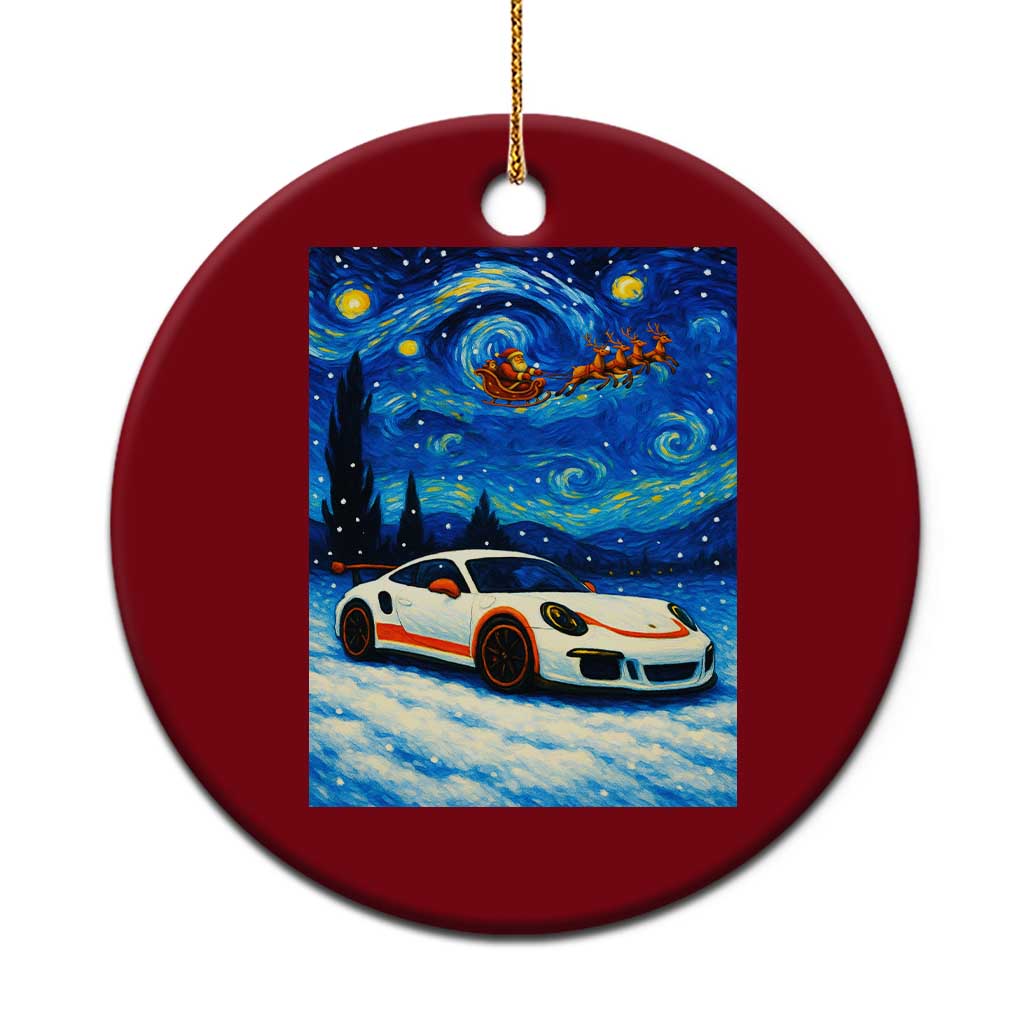 Racing Sports Car Ceramic Ornament Porsche 911 Starry Night Racing Silhouette - Wonder Print Shop