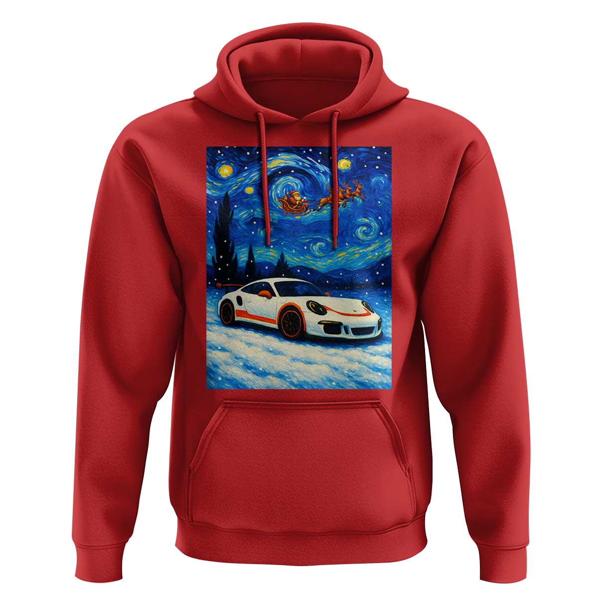 Racing Sports Car Hoodie Porsche 911 Starry Night Racing Silhouette - Wonder Print Shop