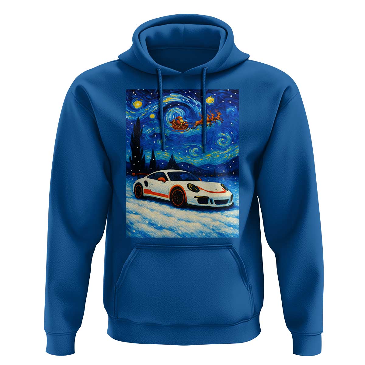 Racing Sports Car Hoodie Porsche 911 Starry Night Racing Silhouette - Wonder Print Shop