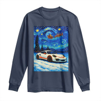 Racing Sports Car Long Sleeve Shirt Porsche 911 Starry Night Racing Silhouette - Wonder Print Shop
