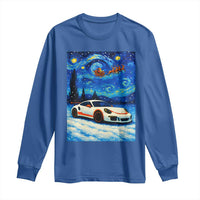 Racing Sports Car Long Sleeve Shirt Porsche 911 Starry Night Racing Silhouette - Wonder Print Shop