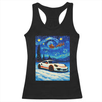 Racing Sports Car Racerback Tank Top Porsche 911 Starry Night Racing Silhouette - Wonder Print Shop
