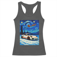 Racing Sports Car Racerback Tank Top Porsche 911 Starry Night Racing Silhouette - Wonder Print Shop