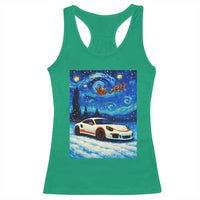 Racing Sports Car Racerback Tank Top Porsche 911 Starry Night Racing Silhouette - Wonder Print Shop