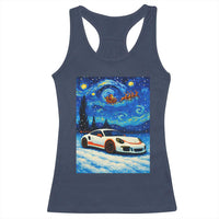 Racing Sports Car Racerback Tank Top Porsche 911 Starry Night Racing Silhouette - Wonder Print Shop