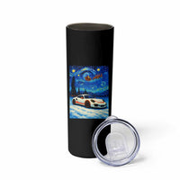 Racing Sports Car Skinny Tumbler Starry Night Racing Silhouette