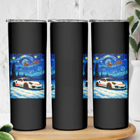 Racing Sports Car Skinny Tumbler Starry Night Racing Silhouette
