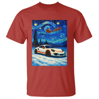 Racing Sports Car T Shirt Porsche 911 Starry Night Racing Silhouette - Wonder Print Shop