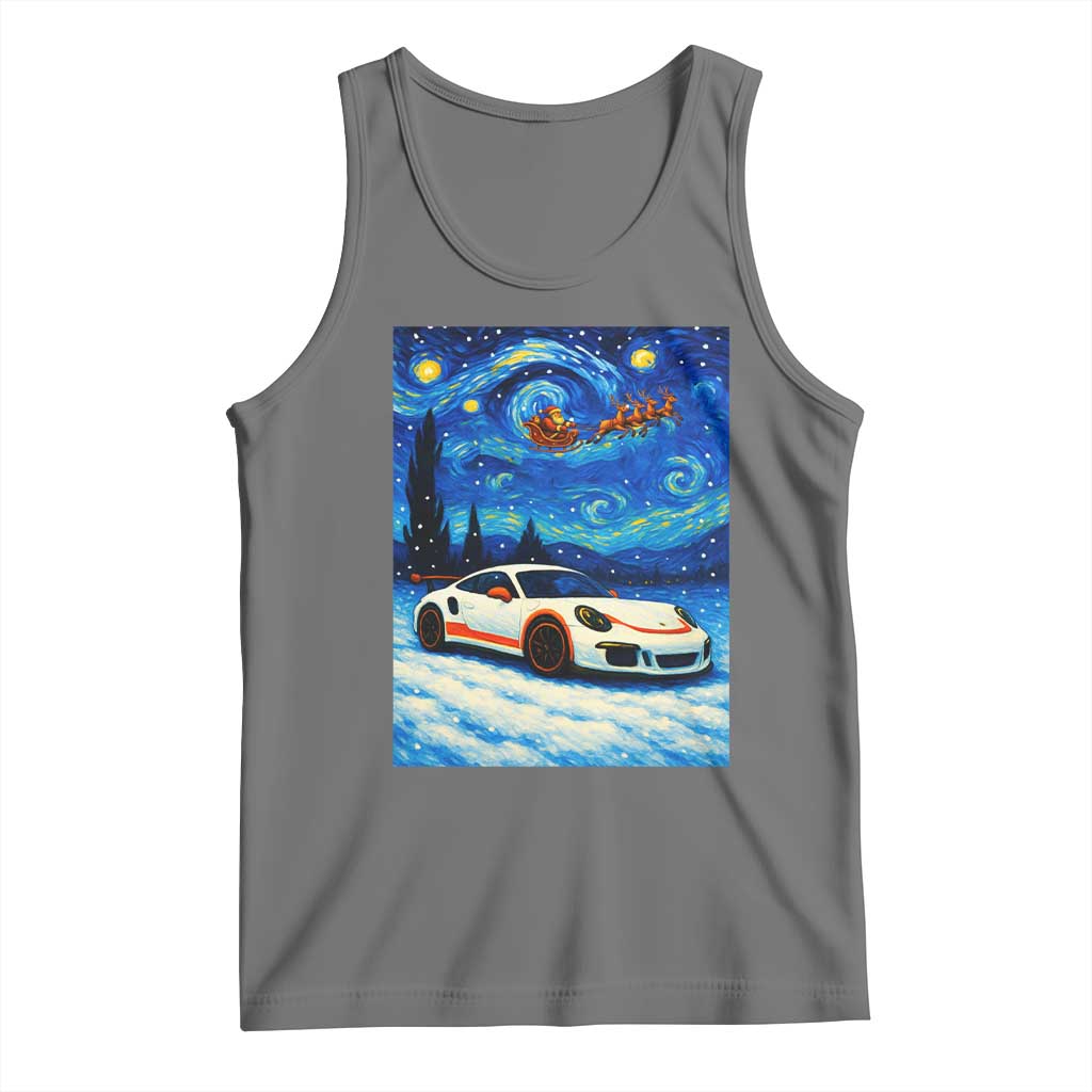Racing Sports Car Tank Top Porsche 911 Starry Night Racing Silhouette - Wonder Print Shop
