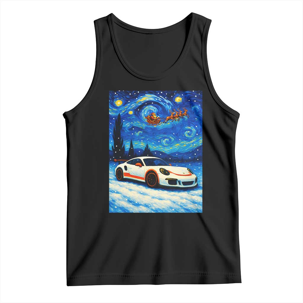 Racing Sports Car Tank Top Porsche 911 Starry Night Racing Silhouette - Wonder Print Shop