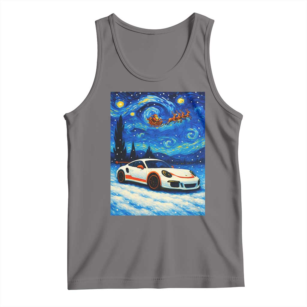 Racing Sports Car Tank Top Porsche 911 Starry Night Racing Silhouette - Wonder Print Shop