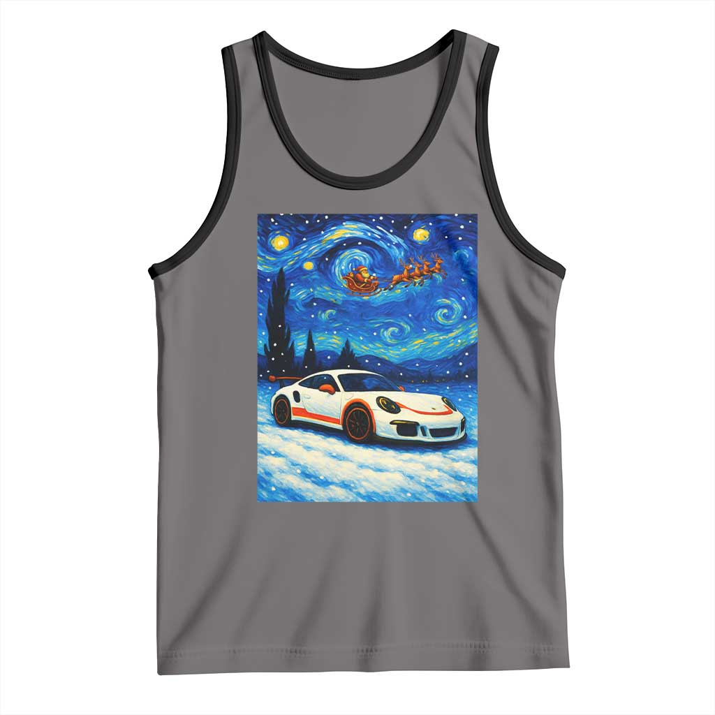 Racing Sports Car Tank Top Porsche 911 Starry Night Racing Silhouette - Wonder Print Shop