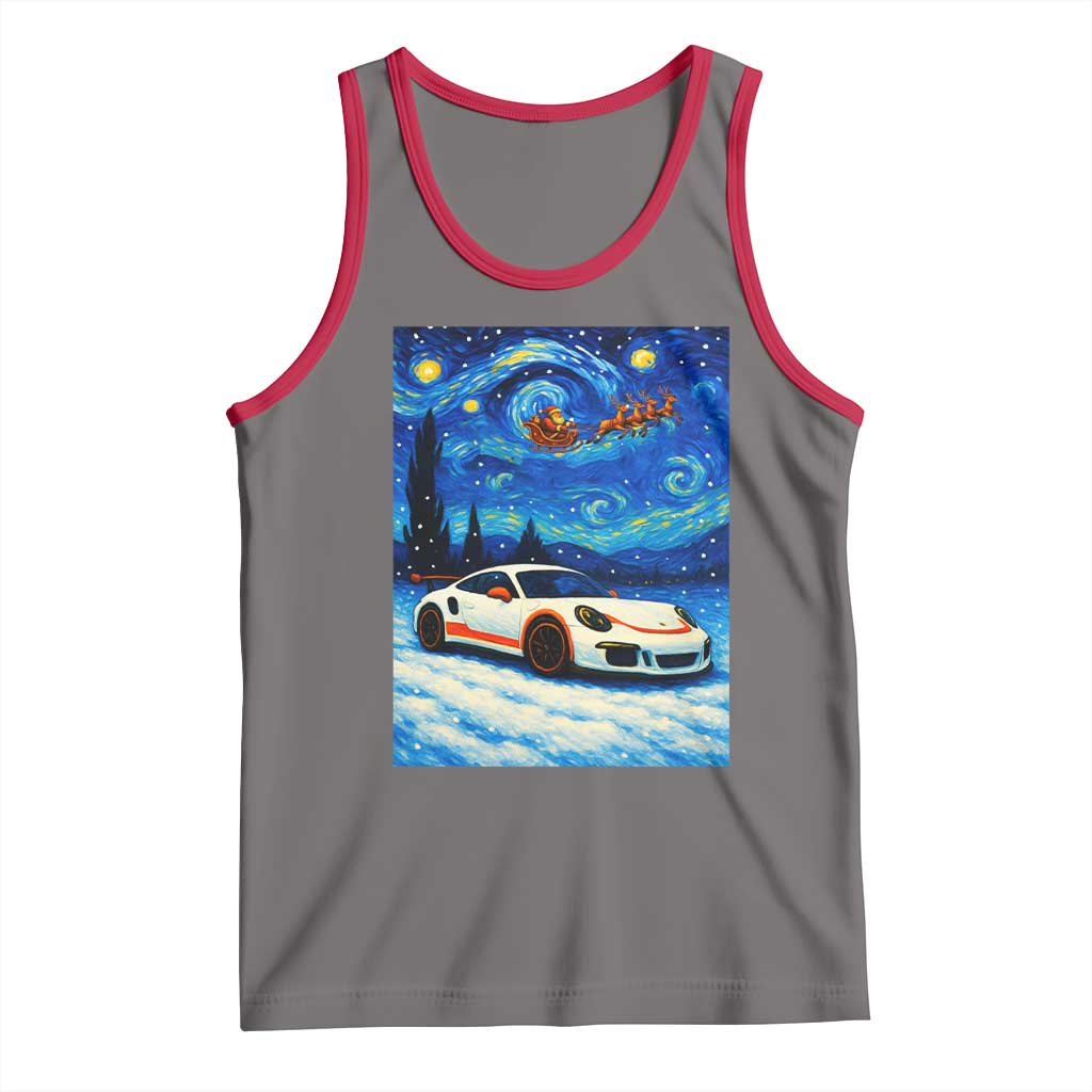 Racing Sports Car Tank Top Porsche 911 Starry Night Racing Silhouette - Wonder Print Shop