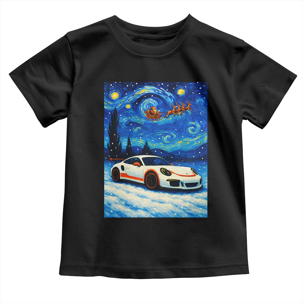Racing Sports Car Toddler T Shirt Porsche 911 Starry Night Racing Silhouette - Wonder Print Shop