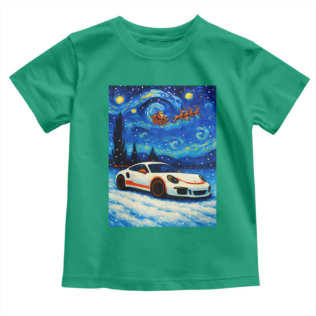 Racing Sports Car Toddler T Shirt Porsche 911 Starry Night Racing Silhouette - Wonder Print Shop