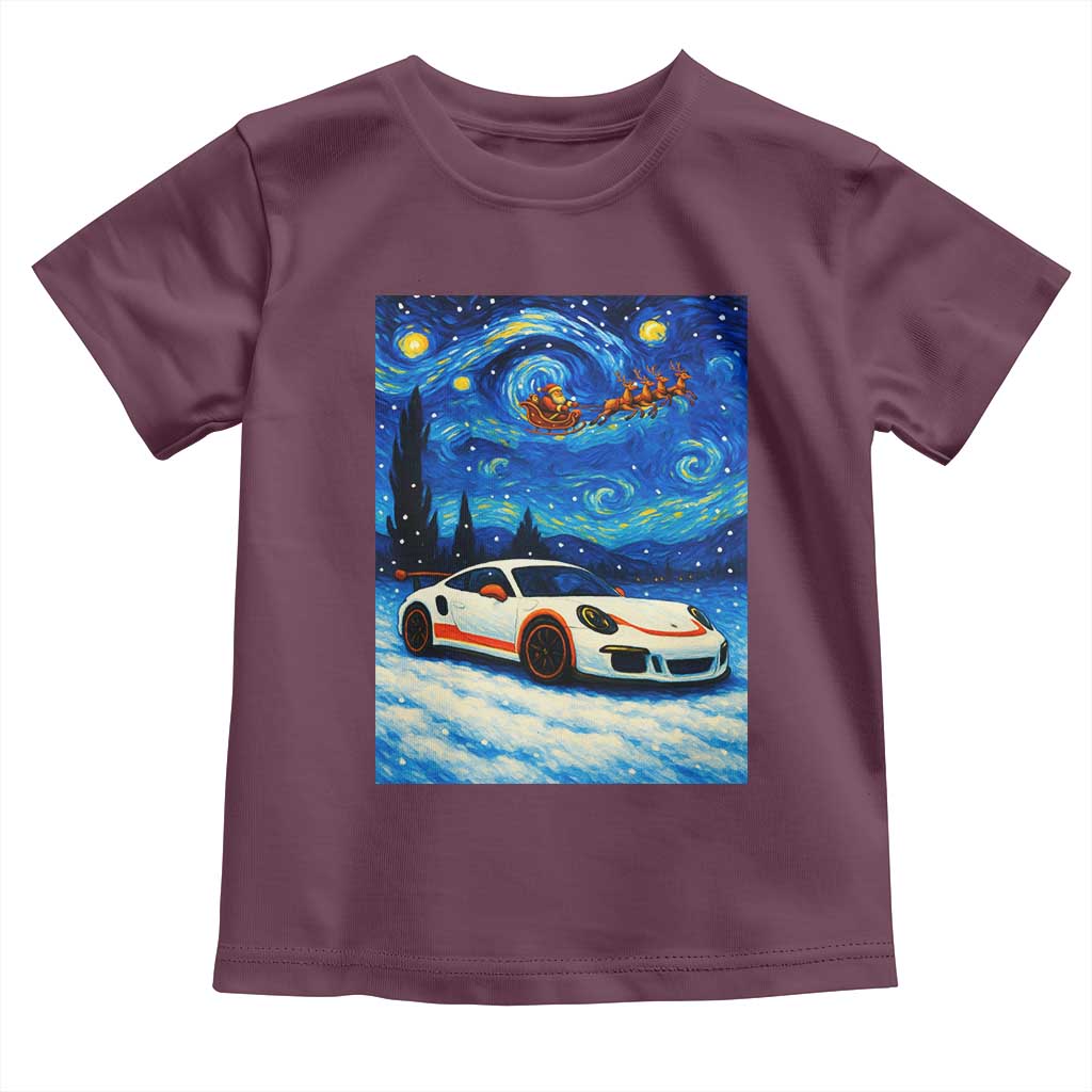 Racing Sports Car Toddler T Shirt Porsche 911 Starry Night Racing Silhouette - Wonder Print Shop