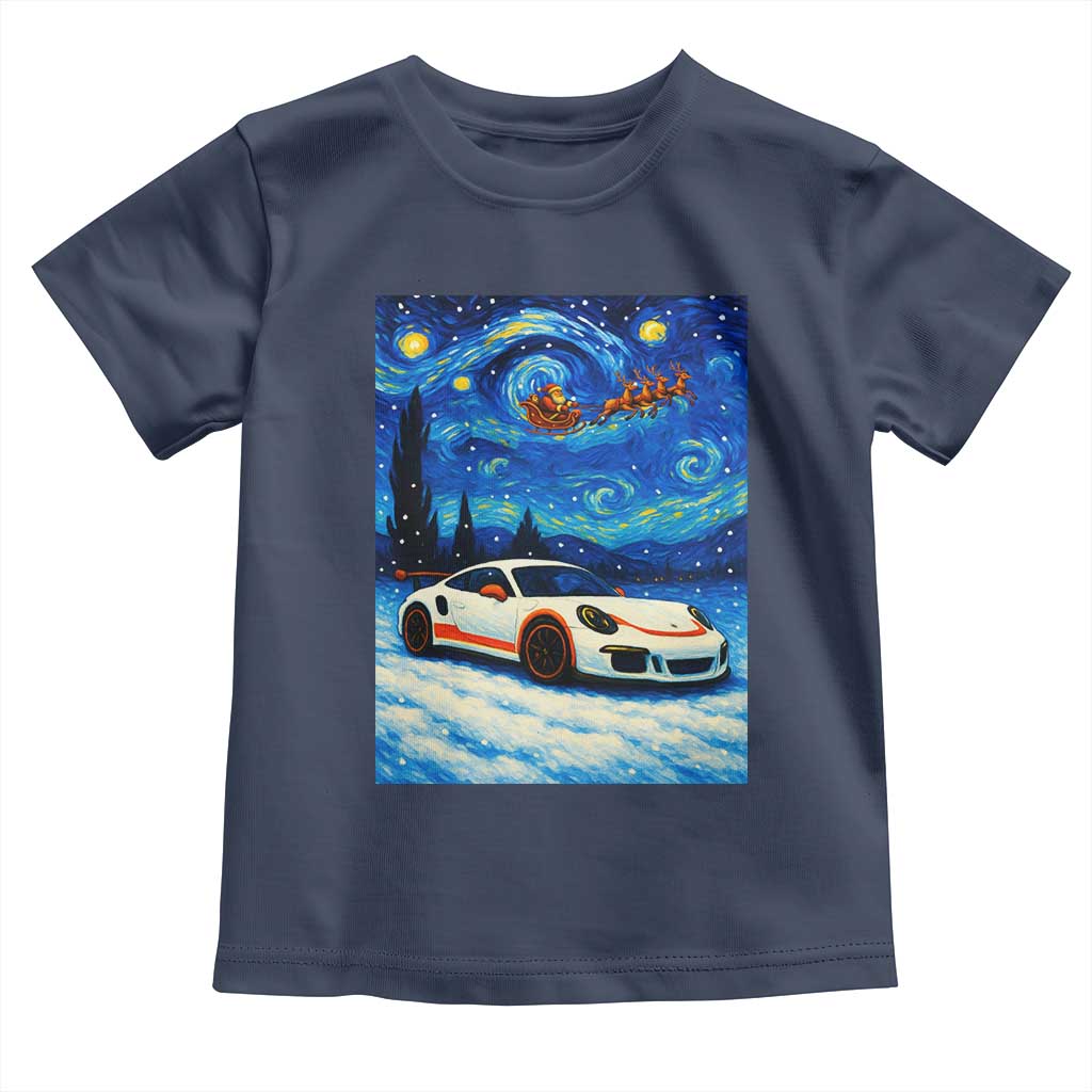 Racing Sports Car Toddler T Shirt Porsche 911 Starry Night Racing Silhouette - Wonder Print Shop