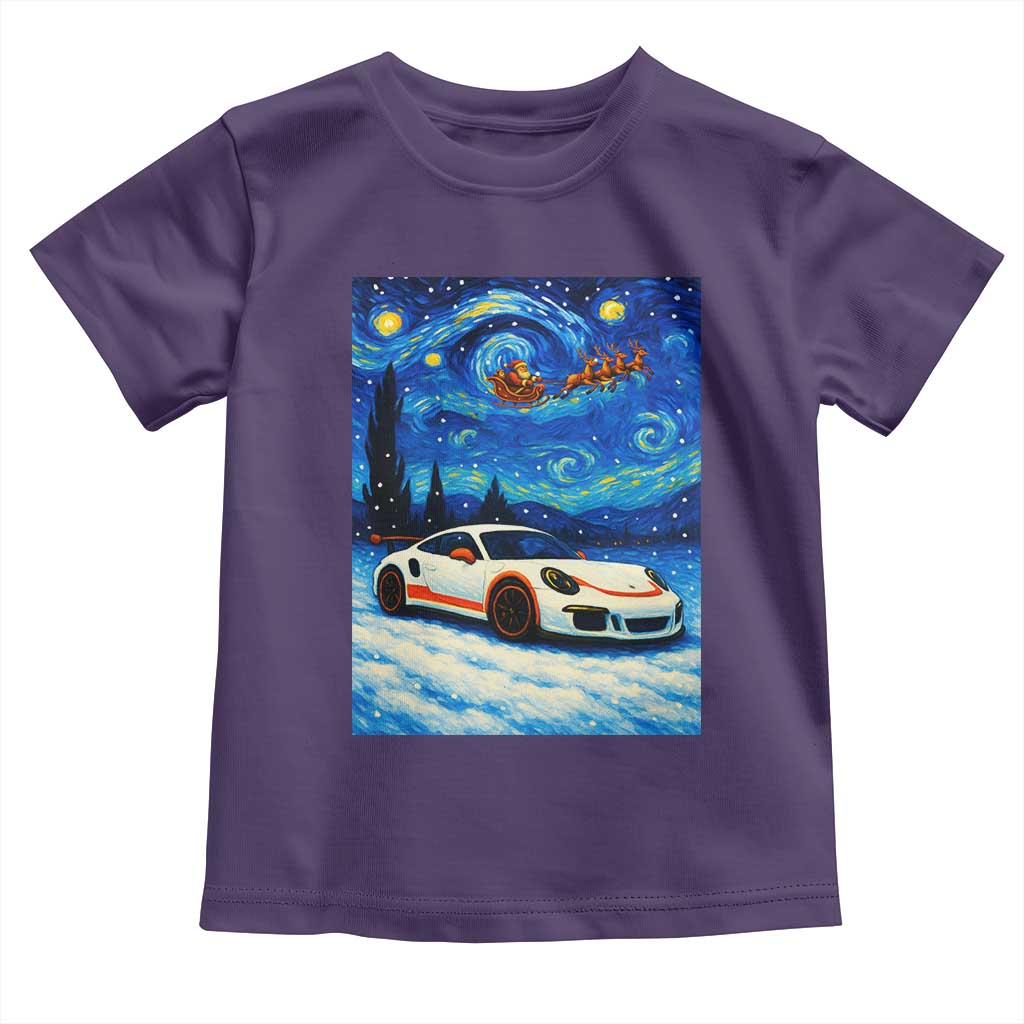 Racing Sports Car Toddler T Shirt Porsche 911 Starry Night Racing Silhouette - Wonder Print Shop