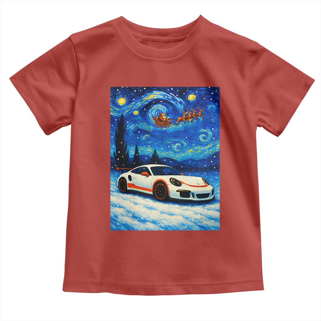 Racing Sports Car Toddler T Shirt Porsche 911 Starry Night Racing Silhouette - Wonder Print Shop