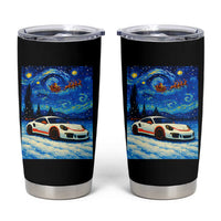 Racing Sports Car Tumbler Cup Starry Night Racing Silhouette