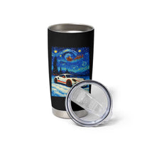 Racing Sports Car Tumbler Cup Starry Night Racing Silhouette
