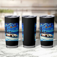 Racing Sports Car Tumbler Cup Starry Night Racing Silhouette