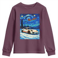 Racing Sports Car Youth Sweatshirt Porsche 911 Starry Night Racing Silhouette - Wonder Print Shop