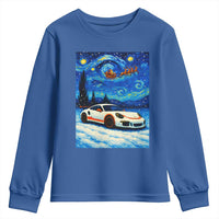 Racing Sports Car Youth Sweatshirt Porsche 911 Starry Night Racing Silhouette - Wonder Print Shop