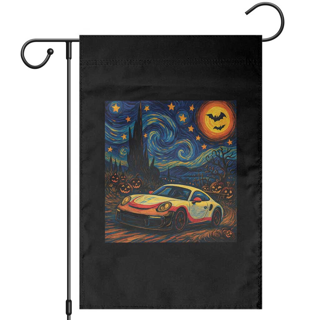 Racing Sports Garden Flag Starry Night 911 Silhouette Halloween - Wonder Print Shop