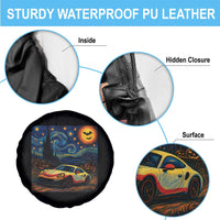 Racing Sports Spare Tire Cover Starry Night 911 Silhouette Halloween - Wonder Print Shop