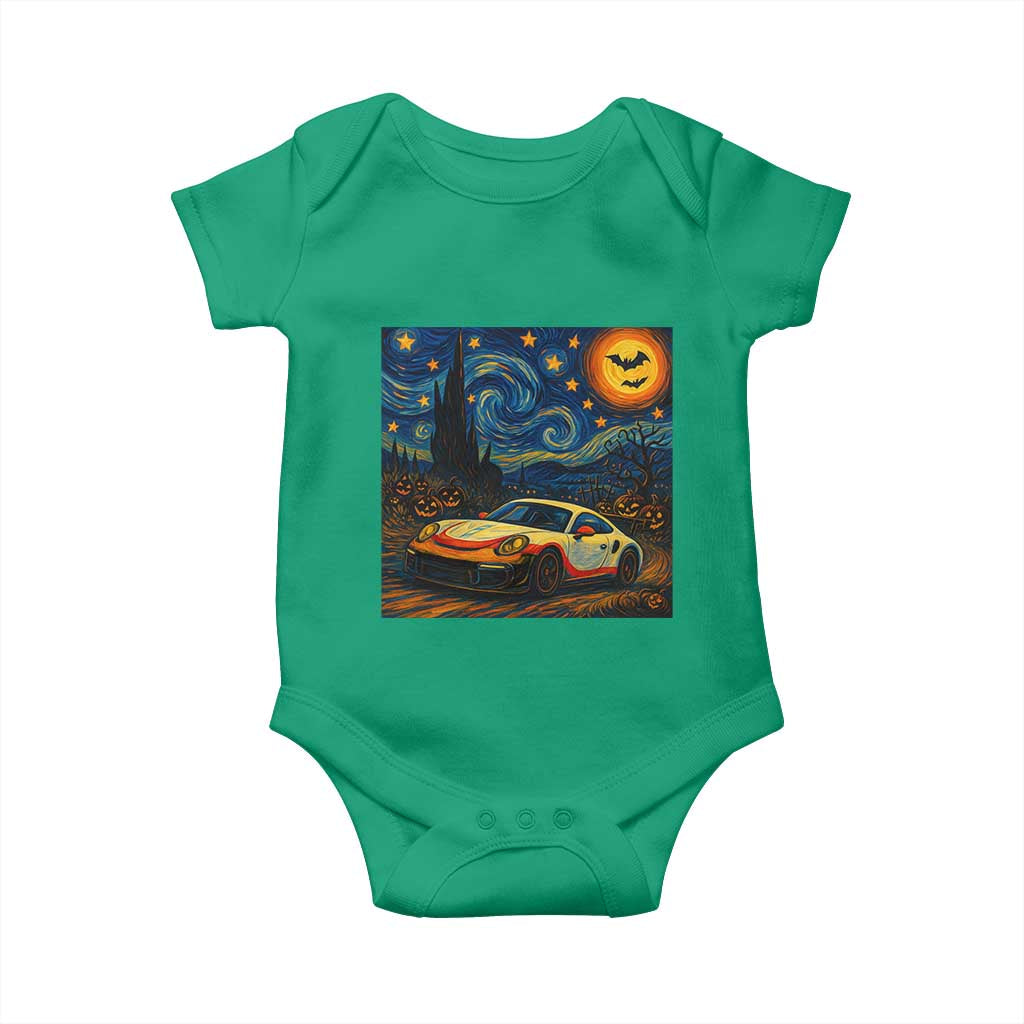 Racing Sports Baby Onesie Starry Night 911 Silhouette Halloween - Wonder Print Shop